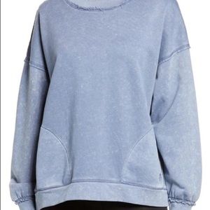 free people blue metti crew neck sweatshirt